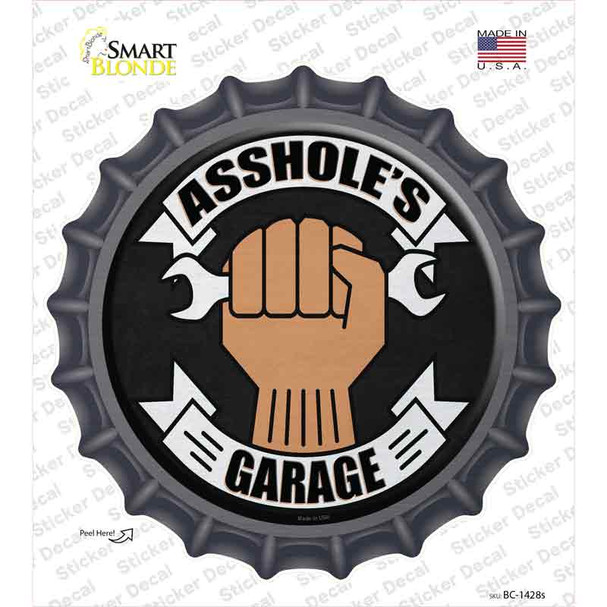 Assholes Garage Novelty Bottle Cap Sticker Decal