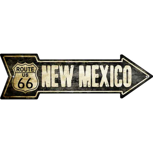 Vintage Route 66 New Mexico Novelty Metal Arrow Sign