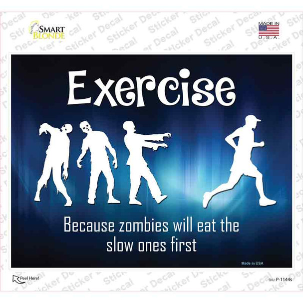 Exercise Novelty Rectangle Sticker Decal