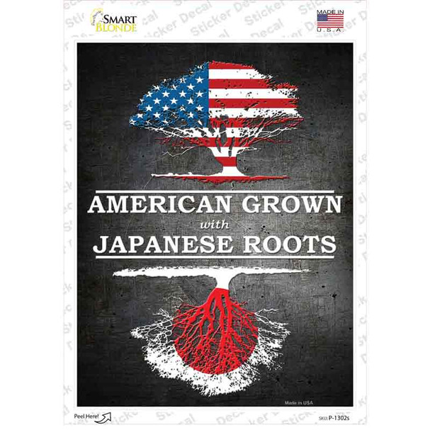American Grown Japanese Roots Novelty Rectangle Sticker Decal