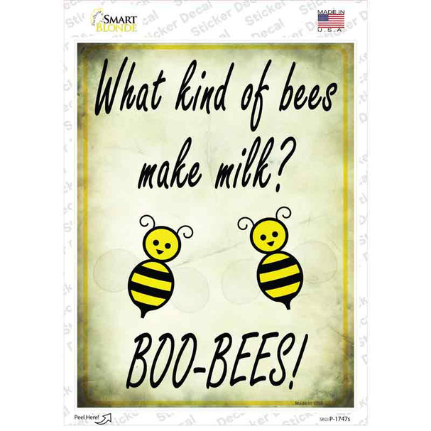 Boo Bees Pun Novelty Rectangle Sticker Decal