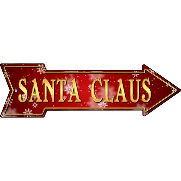 Santa Claus Novelty Metal Arrow Sign