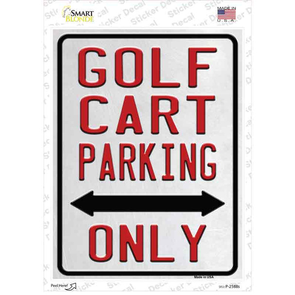 Golf Cart Only Novelty Rectangle Sticker Decal