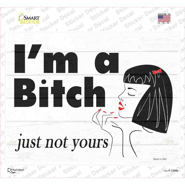 Im A Bitch Novelty Rectangle Sticker Decal