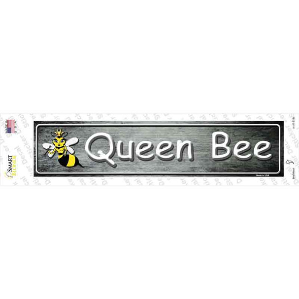 Queen Bee Gray Novelty Narrow Sticker Decal