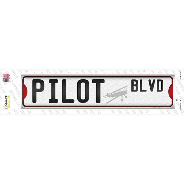 Pilot Blvd Novelty Narrow Sticker Decal