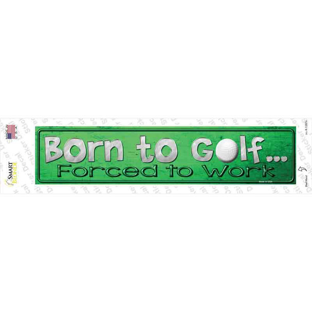 Born To Golf Novelty Narrow Sticker Decal