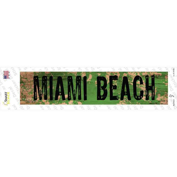 Miami Beach Novelty Narrow Sticker Decal