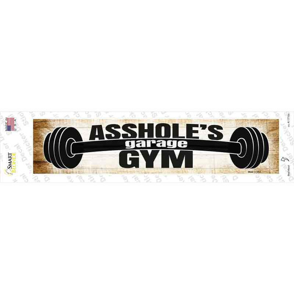 Assholes Gym Novelty Narrow Sticker Decal
