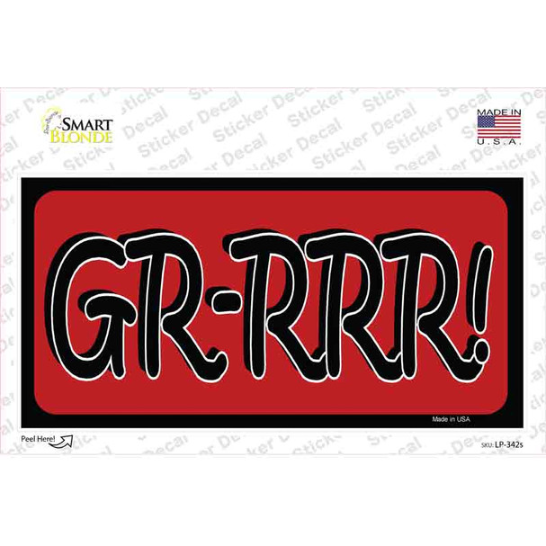 GR-RRR Novelty Sticker Decal