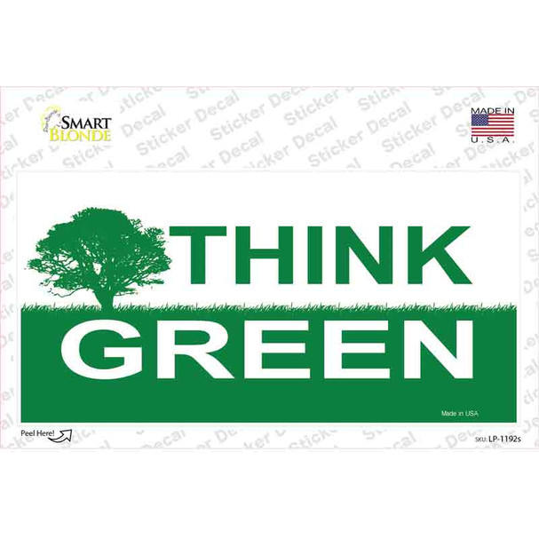 Think Green Novelty Sticker Decal