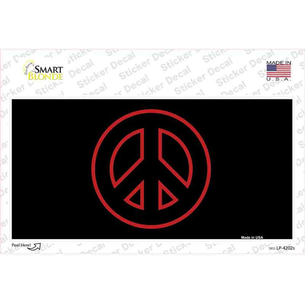 Red Peace Novelty Sticker Decal