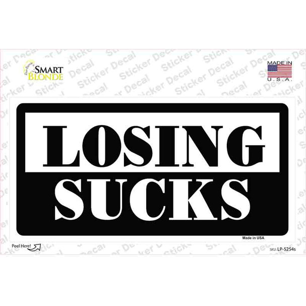 Losing Sucks Novelty Sticker Decal