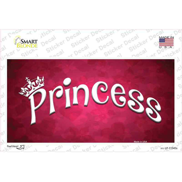 Princess Pink Novelty Sticker Decal