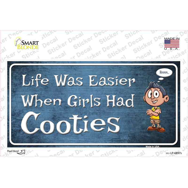 When Girls Had Cooties Novelty Sticker Decal