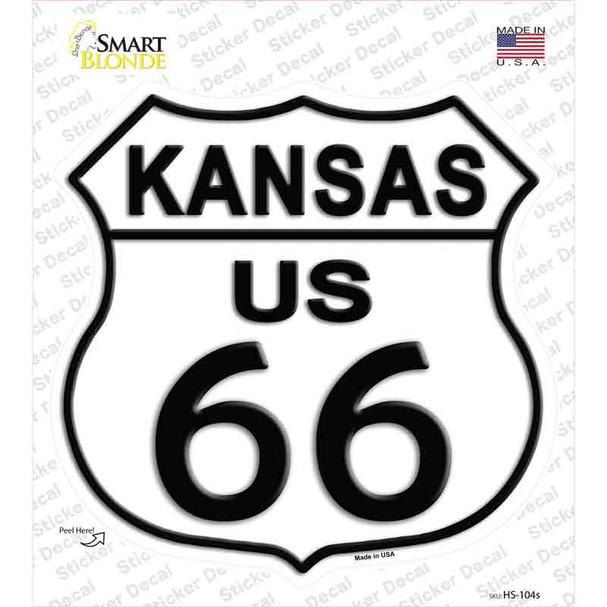 Kansas Route 66 Novelty Highway Shield Sticker Decal