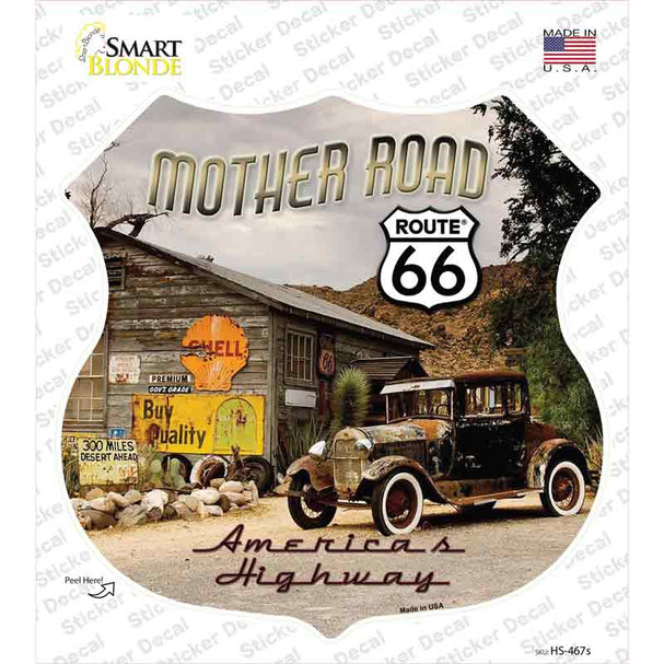 Route 66 Mother Road Novelty Highway Shield Sticker Decal