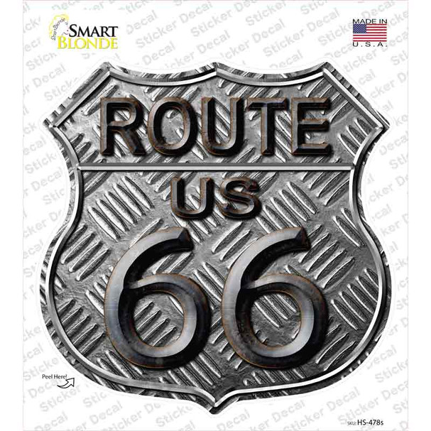 Route 66 Stamped Novelty Highway Shield Sticker Decal