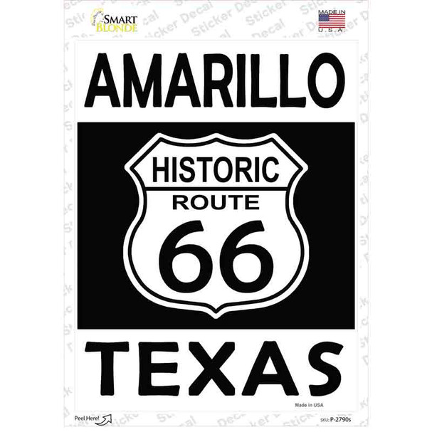 Amarillo Texas Historic Route 66 Novelty Rectangle Sticker Decal