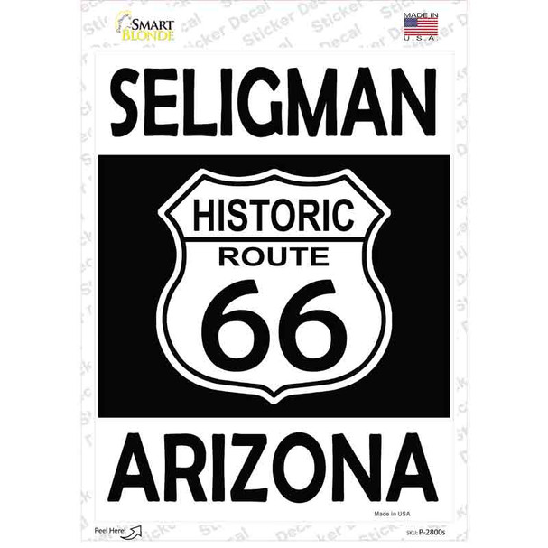 Seligman Arizona Historic Route 66 Novelty Rectangle Sticker Decal