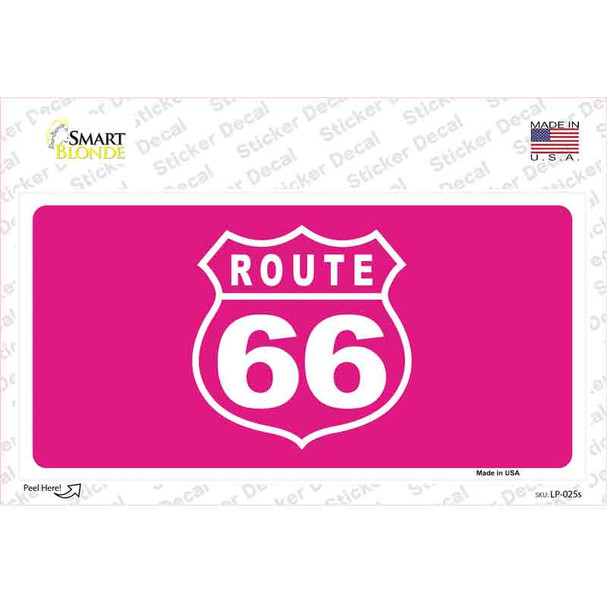 US Route 66 Pink Novelty Sticker Decal