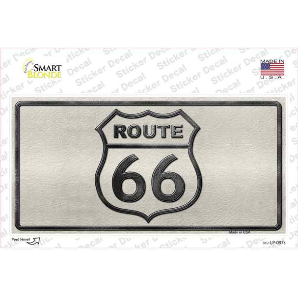 Route 66 Shield White Novelty Sticker Decal