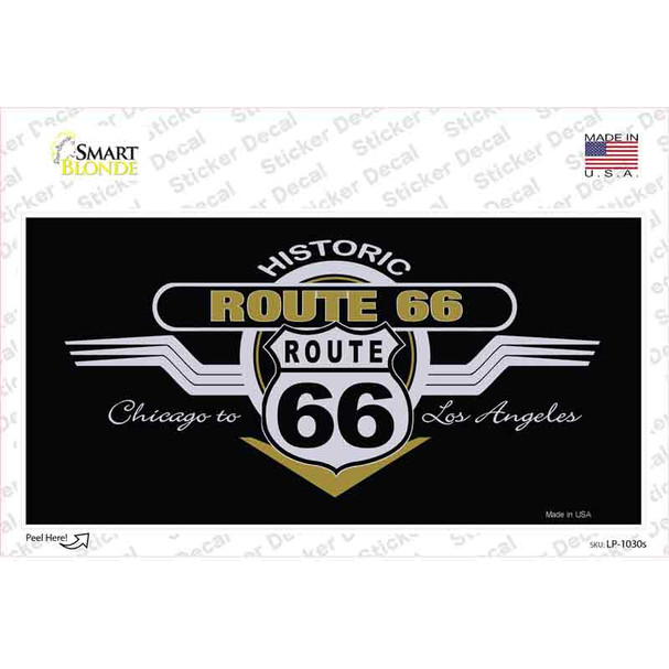 Route 66 Shield Wings Novelty Sticker Decal