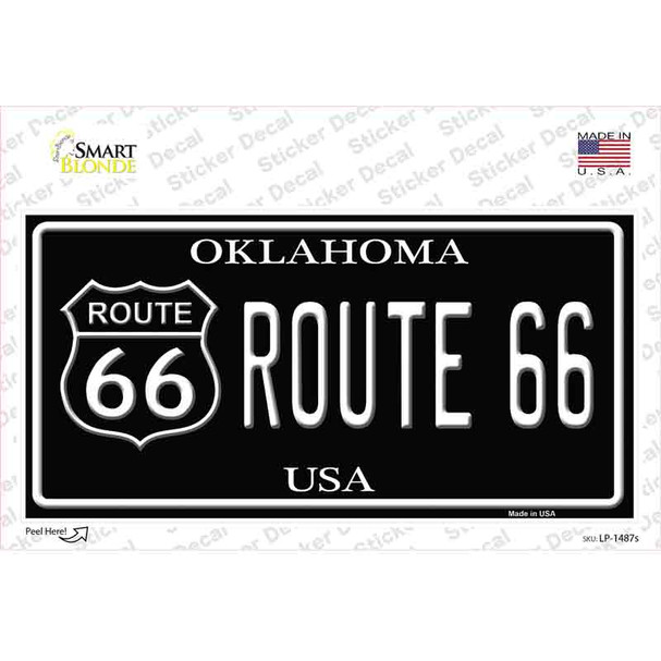 Route 66 Oklahoma Black Novelty Sticker Decal