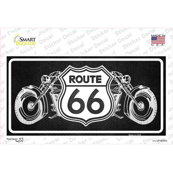 Route 66 With Bikes Novelty Sticker Decal