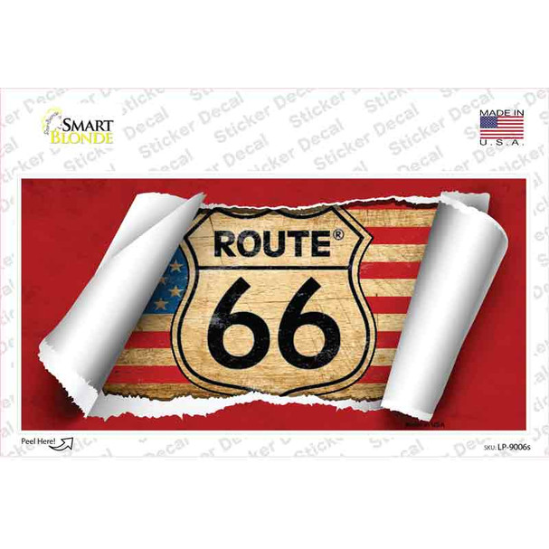 Route 66 Scroll Novelty Sticker Decal