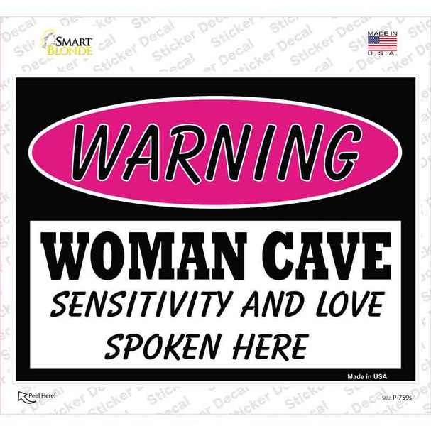 Woman Cave Sensitivity And Love Novelty Rectangle Sticker Decal