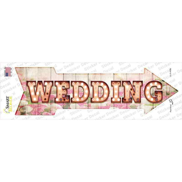Wedding Bulb Letters Novelty Arrow Sticker Decal