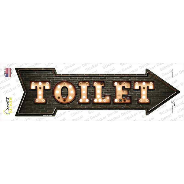 Toilet Bulb Letters Novelty Arrow Sticker Decal