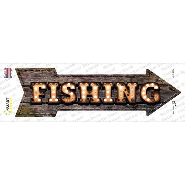 Fishing Bulb Letters Novelty Arrow Sticker Decal