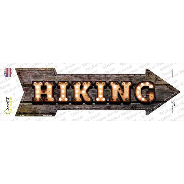 Hiking Bulb Letters Novelty Arrow Sticker Decal