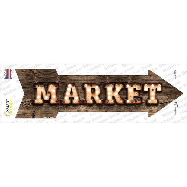 Market Bulb Letters Novelty Arrow Sticker Decal