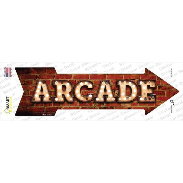 Arcade Bulb Letters Novelty Arrow Sticker Decal