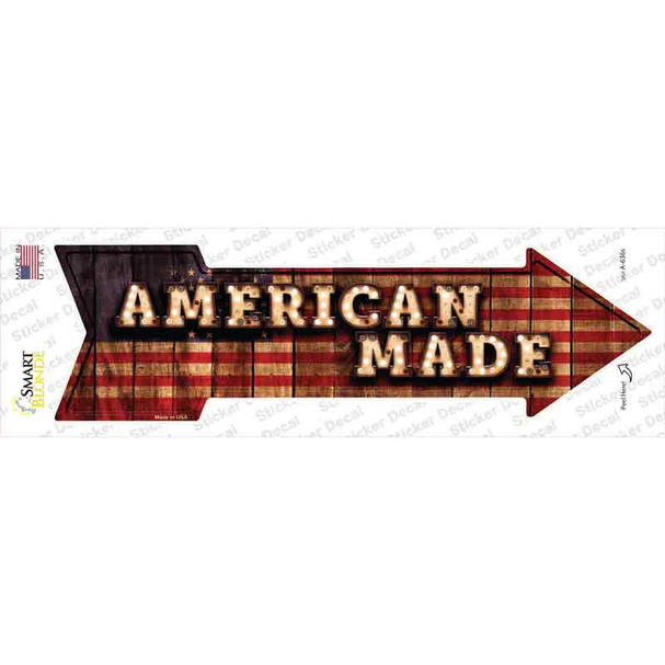 American Made Bulb Letters Novelty Arrow Sticker Decal