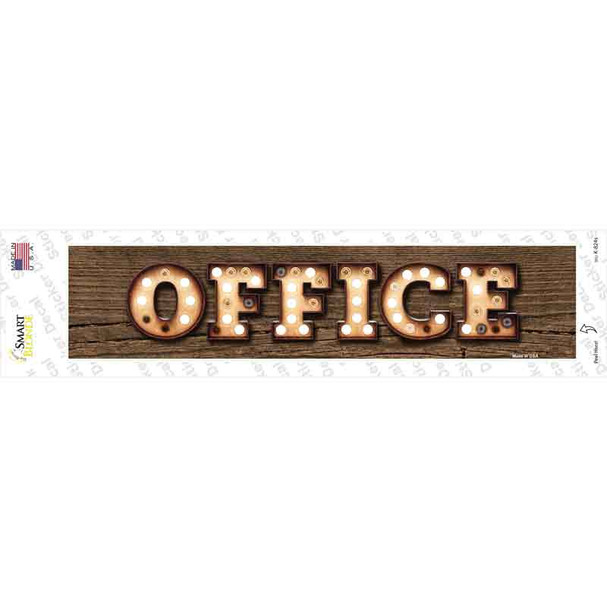 Office Bulb Lettering Novelty Narrow Sticker Decal