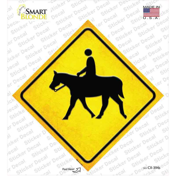 Horse Rider Novelty Diamond Sticker Decal