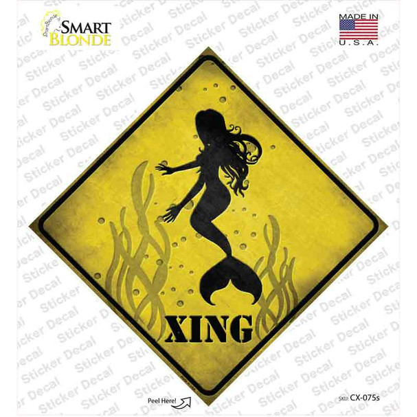 Mermaids Xing Novelty Diamond Sticker Decal