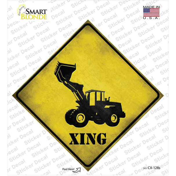 Dozer Xing Novelty Diamond Sticker Decal