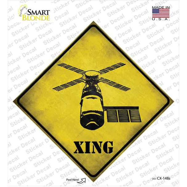 Space Station Xing Novelty Diamond Sticker Decal