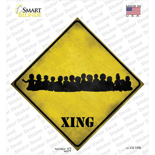 Toddler Crowd Xing Novelty Diamond Sticker Decal