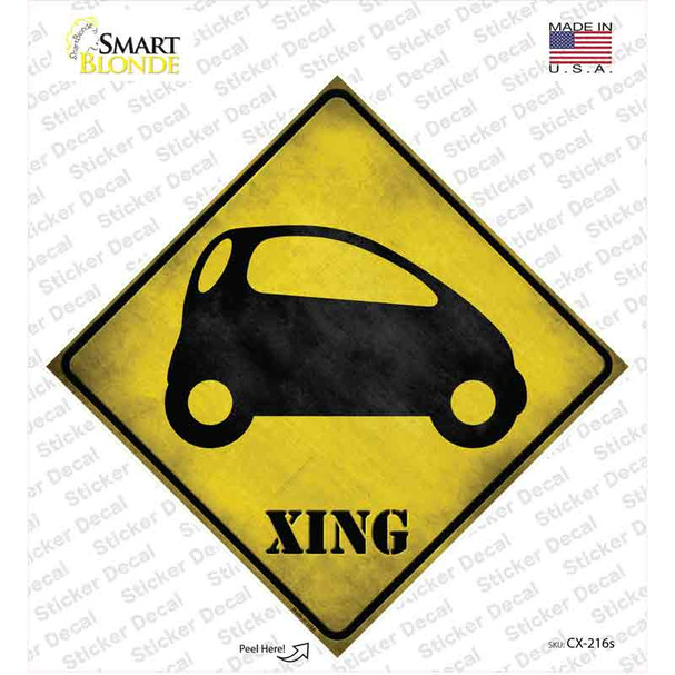 Smart Car Xing Novelty Diamond Sticker Decal