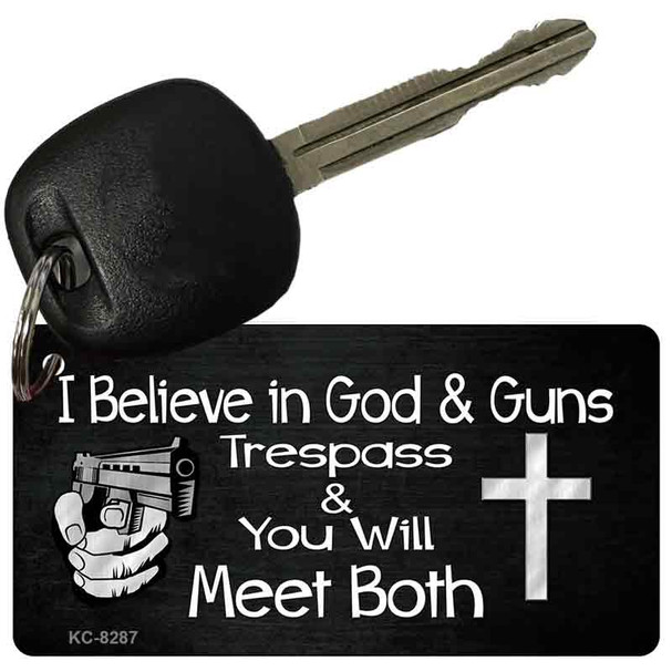 God And Guns Novelty Aluminum Key Chain KC-8287