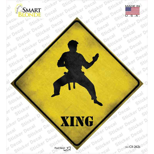 Kung Fu Martial Artist Xing Novelty Diamond Sticker Decal