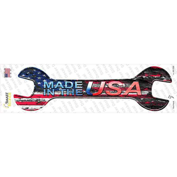 Made In The USA Novelty Wrench Sticker Decal