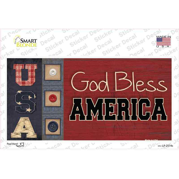 God Bless America Quilt Novelty Sticker Decal