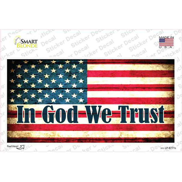 In God We Trust Novelty Sticker Decal
